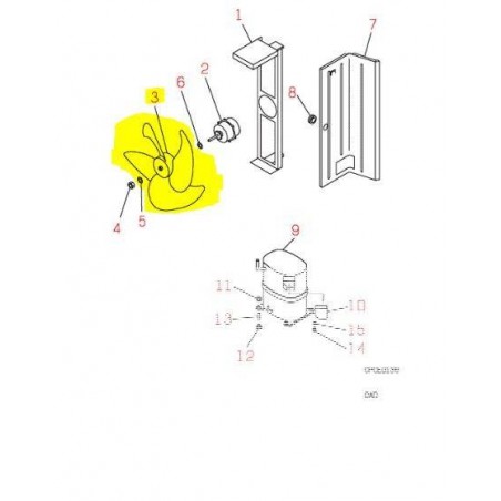2222439 VENTILADOR EXTERIOR MITSUBISHI HEAVY FDC306CEN3