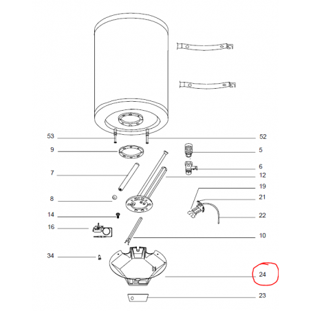 TAPA COMPONENTE T26G004L5 FAGOR / BRANDT